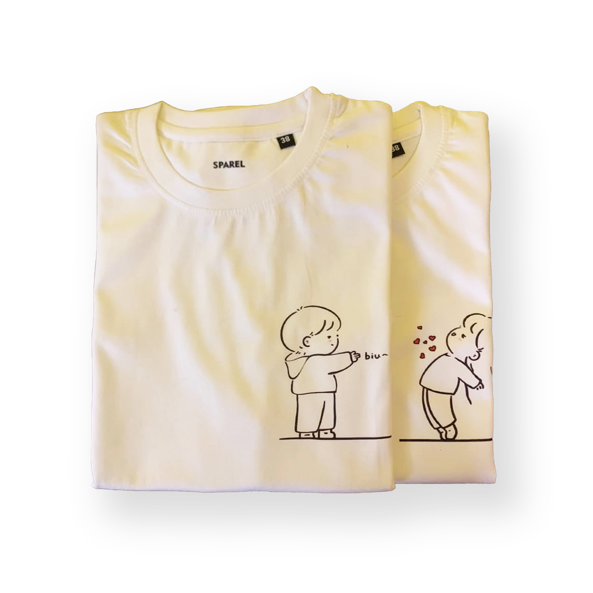 Cute Girl & Boy T-Shirt Pair | Matching Couple Tees