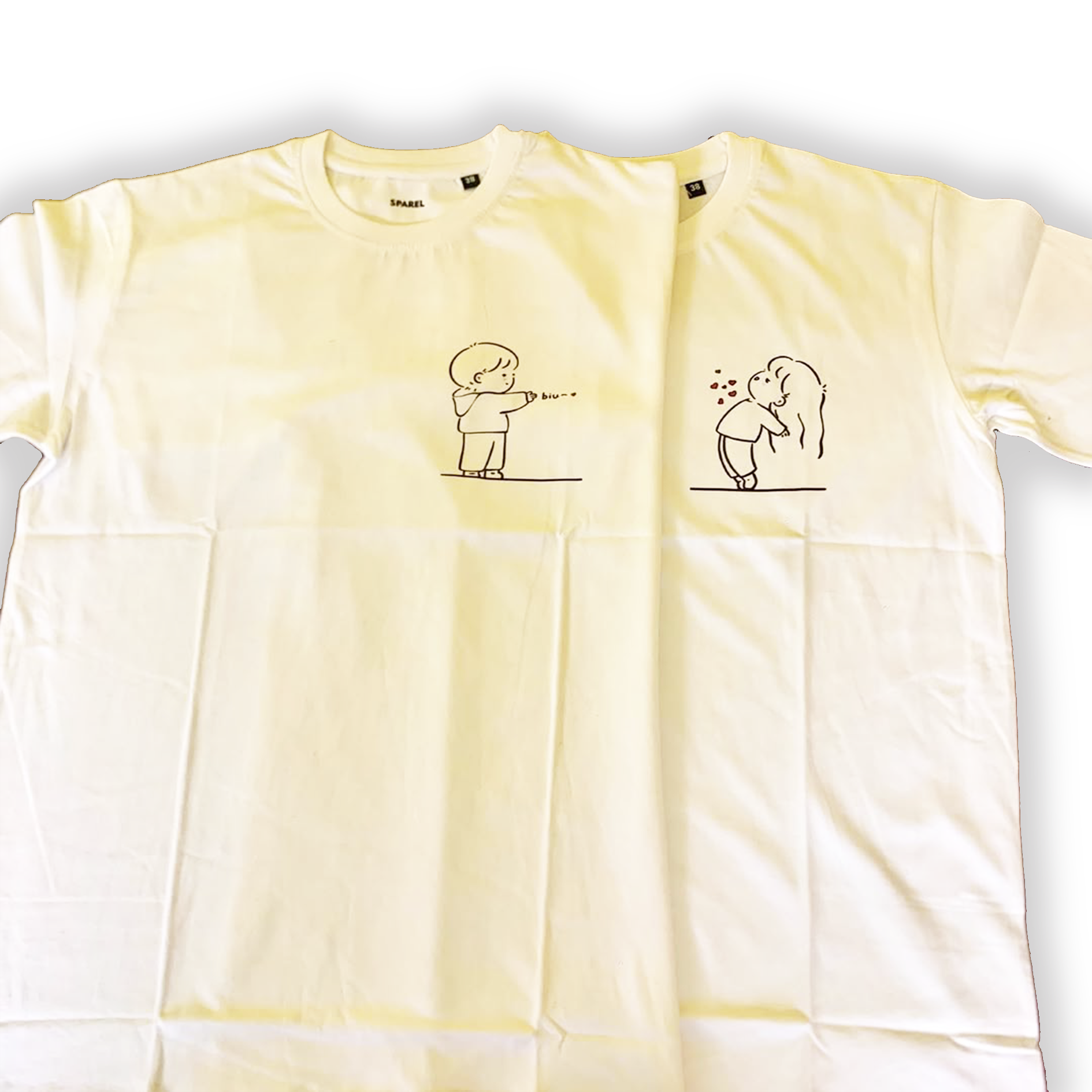 Cute Girl & Boy T-Shirt Pair | Matching Couple Tees