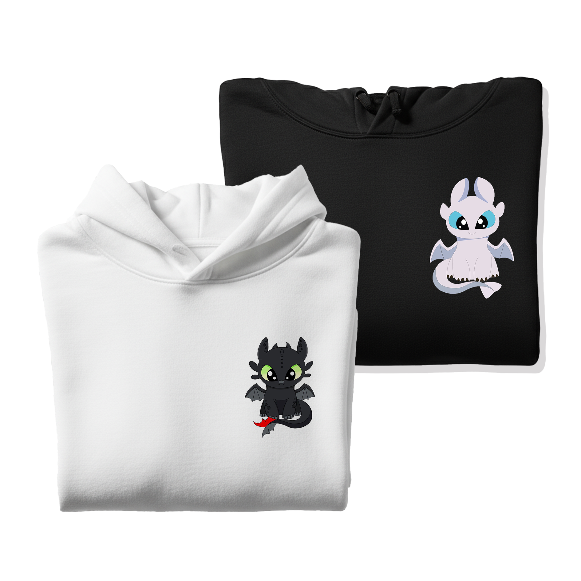 Dark Fury & Light Fury Hoodie Pair | Matching Couple Hoodies