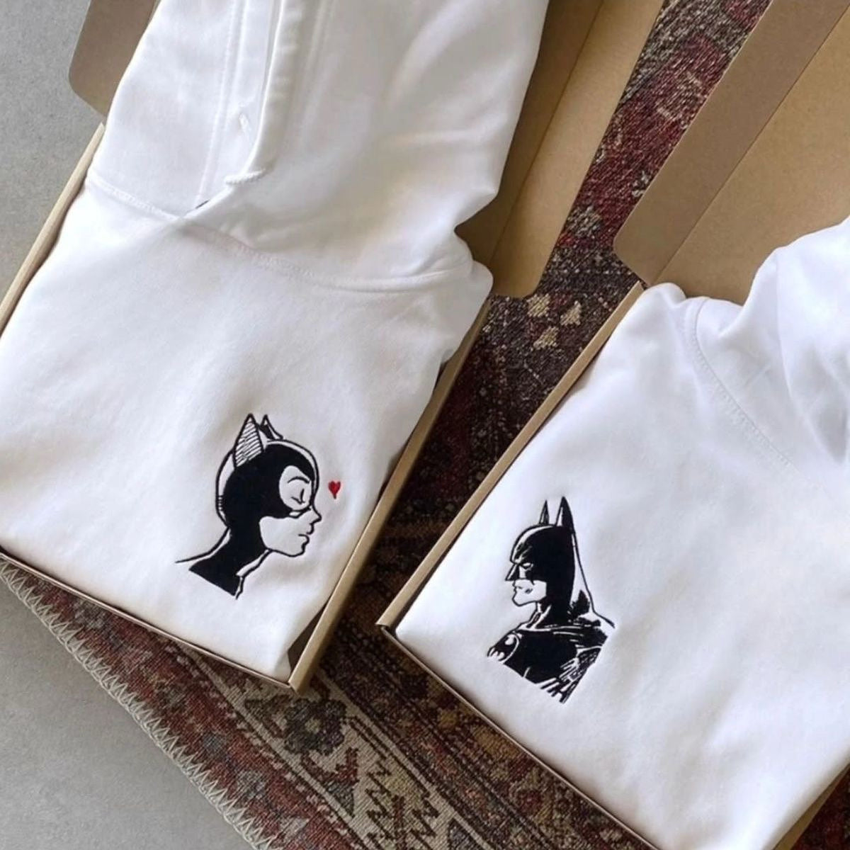 Batman x Catwoman Hoodie Pair | Matching Couple Hoodies