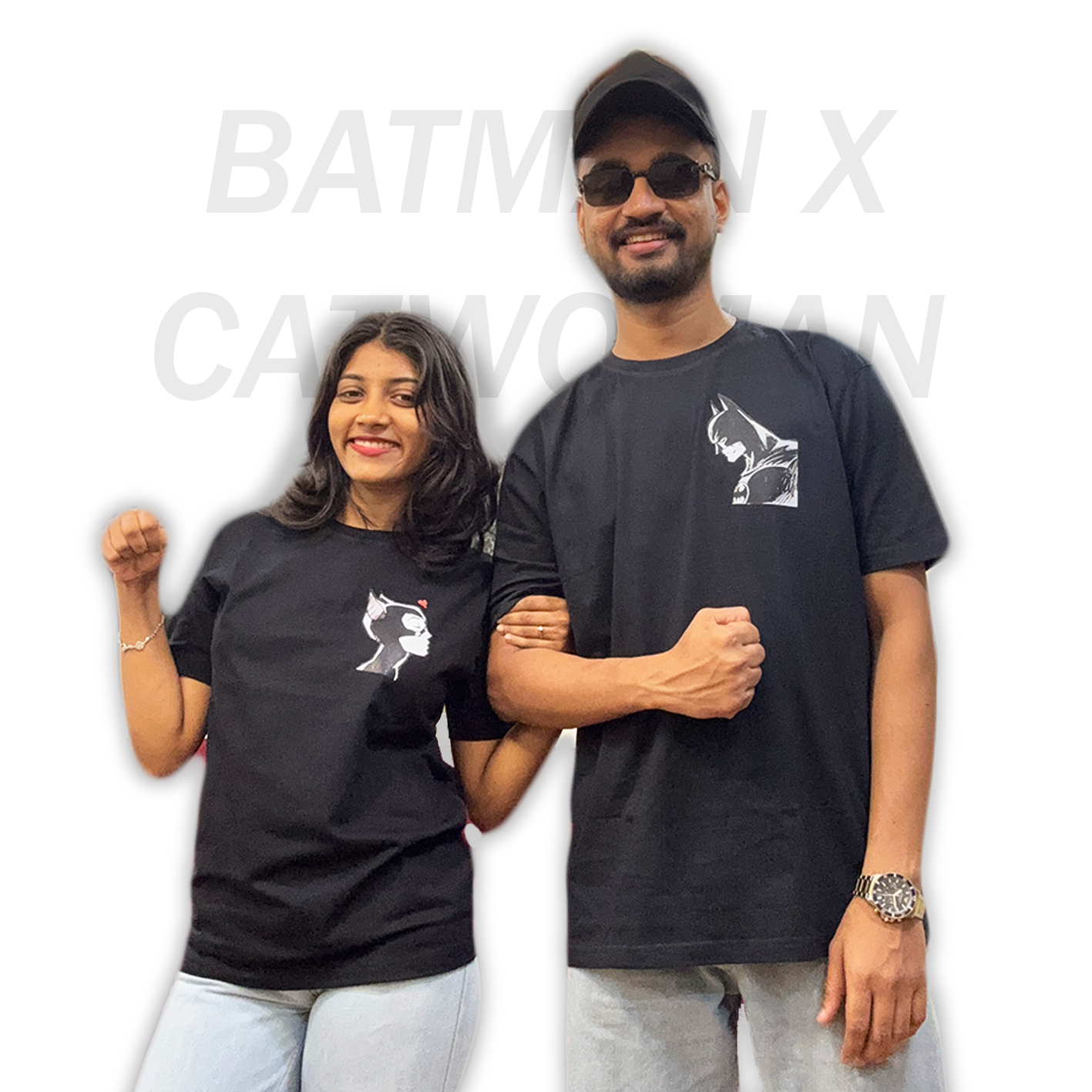Batman x Catwoman Matching Couple Tees